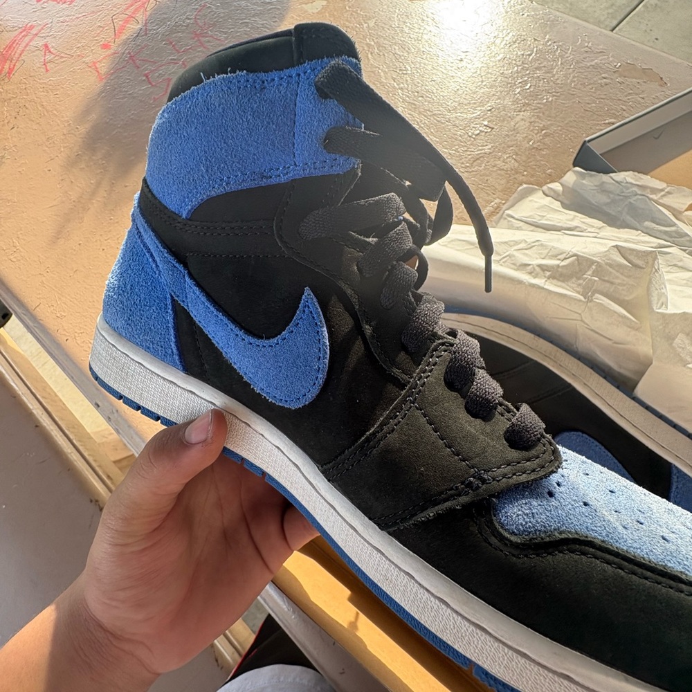 Nike Air Jordan High Top Sneakers - Black and Blue
